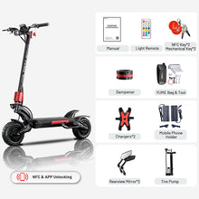 Load image into Gallery viewer, YUME Raptor 2 Electric Adult E Scooter 54 mph 6000 Watt 67 Mile Range Dual Motor 27ah or 30ah