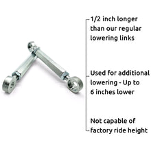 Load image into Gallery viewer, ZZR600 2005-2008 +1/2 Adjustable Lowering Links Kit 2 to 6 Inches Lower - Soupy's Performance