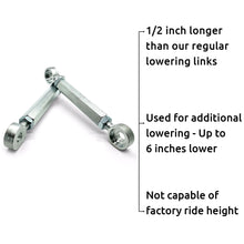 Load image into Gallery viewer, FZ1 2001-2005 +1/2 Adjustable Lowering Links Kit 2 to 6 Inches Lower - Soupy&#39;s Performance
